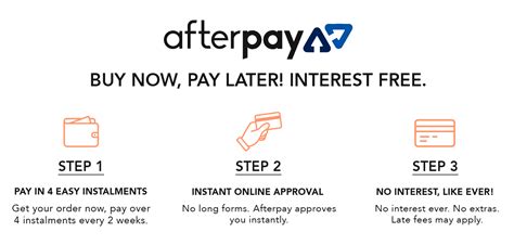 Buy now pay later with Afterpay